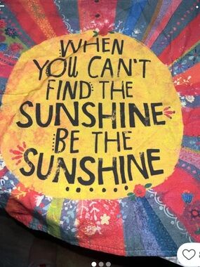 Natural Life Be The Sunshine Mini Wall Tapestry NWT Boho Home Room Decor